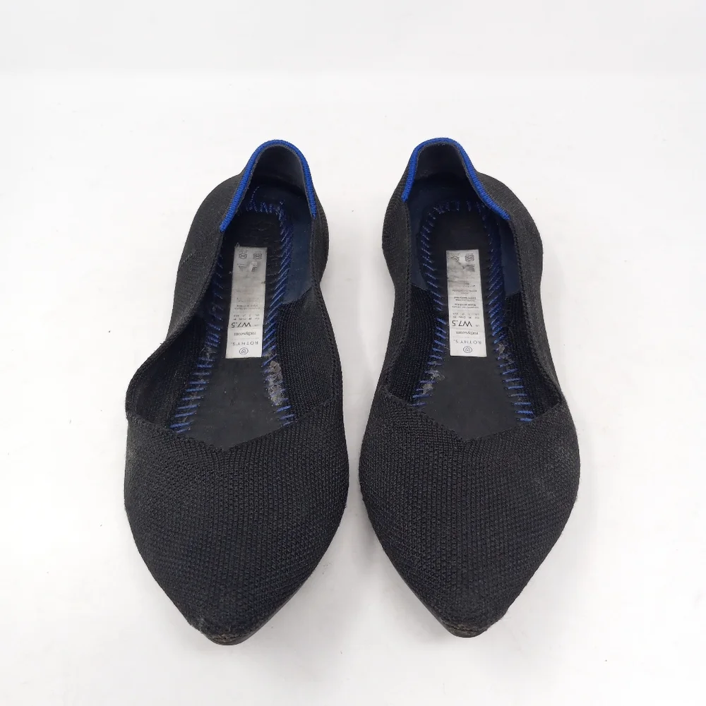 Black Pointy Rothys Size 7.5 - Picture 2 of 8